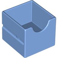 Duplo Drawer 2 × 2 with Semicircle Cutout Mittelblau