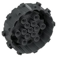 Wheel Hard Plastic with Small Cleats Dark Bluish Gray