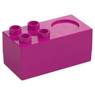 Duplo Stove 2 × 4 × 2 1/2 with 4 Studs and Burner Magenta