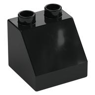 Duplo Stein 2 × 2 Dachstein 45° Schwarz