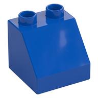 Duplo Stein 2 × 2 Dachstein 45° Blau