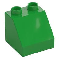 Duplo Stein 2 × 2 Dachstein 45° Hellgrün