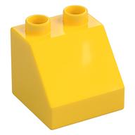 Duplo Brick 2 × 2 Slope 45° Yellow
