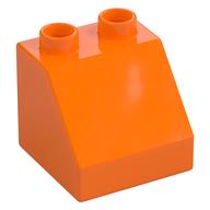 Duplo Brick 2 × 2 Slope 45° Orange