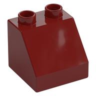 Duplo Stein 2 × 2 Dachstein 45° Dunkelrot