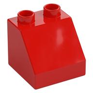 Duplo Stein 2 × 2 Dachstein 45° Rot