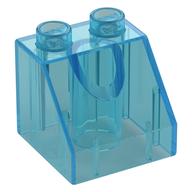 Duplo Brick 2 × 2 Slope 45° Trans-Light Blue