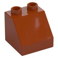 Duplo Stein 2 × 2 Dachstein 45° Dunkelorange