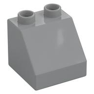 Duplo Brick 2 × 2 Slope 45° Light Bluish Gray