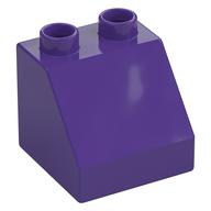 Duplo Stein 2 × 2 Dachstein 45° Dunkellila