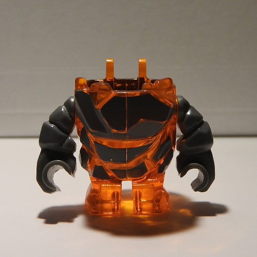 Body Rock Monster - Torso/Legs with Dark Bluish Gray Arms Assembly Transparent-Orange