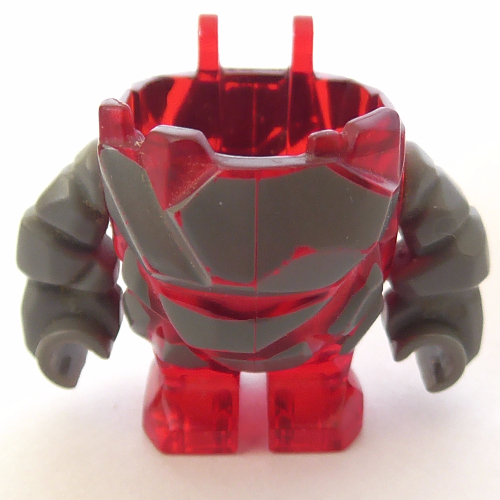 Body Rock Monster - Torso/Legs with Dark Bluish Gray Arms Assembly Transparent-Rot