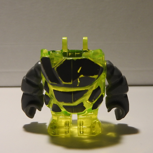 Body Rock Monster - Torso/Legs with Dark Bluish Gray Arms Assembly Transparent-Neongrün