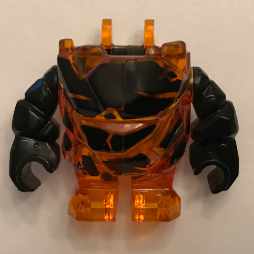 Body Rock Monster - Torso/Legs with Black Arms Assembly Trans-Orange