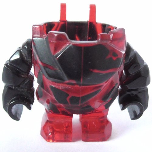 Body Rock Monster - Torso/Legs with Black Arms Assembly Trans-Red