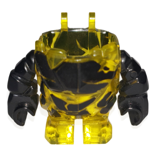 Body Rock Monster - Torso/Legs with Black Arms Assembly Transparent-Gelb