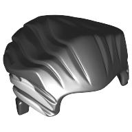 Hair Swept Back with Widow's Peak with White Side Streaks Print Schwarz