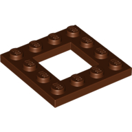 Plate Special 4 × 4 with 2 × 2 Opening Rotbraun