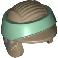 Helmet Rebel Commando with Sand Green Band Print Dunkelbeige