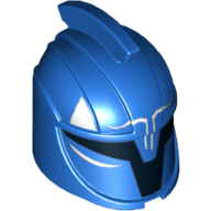Helmet Senate Commando, Captain with Black Markings and Curved White Lines Print Blue