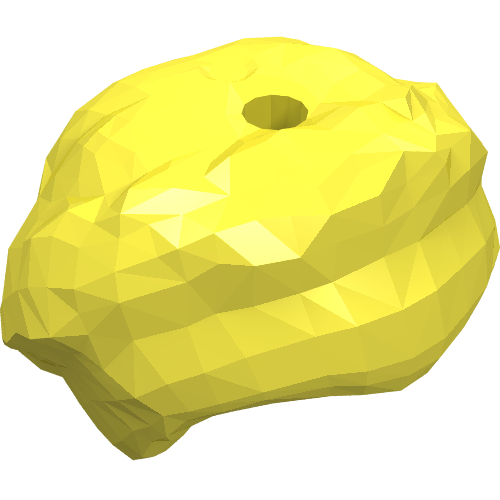 Hair Short with Braid around Sides, Hole On Top Bright Light Yellow