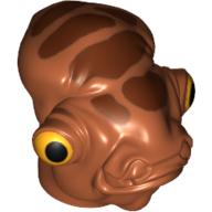 Minifig Head Special, Mon Calamari with Large Brown Spots Print Dunkelorange