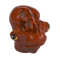 Minifig Head Special, Mon Calamari with Dark Brown Spots, Orange Eyes print Dark Orange