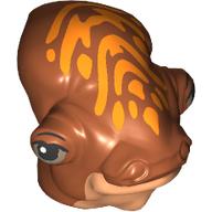 Minifig Head Special, Mon Calamari Lt. Beyta with Nougat Chin, Bright Light Orange Markings print Dark Orange