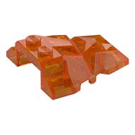 Brick Wedged, Sloped 4 × 4 Fractured Polygon Top Trans-Orange