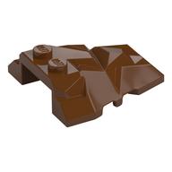 Brick Wedged, Sloped 4 × 4 Fractured Polygon Top Rotbraun