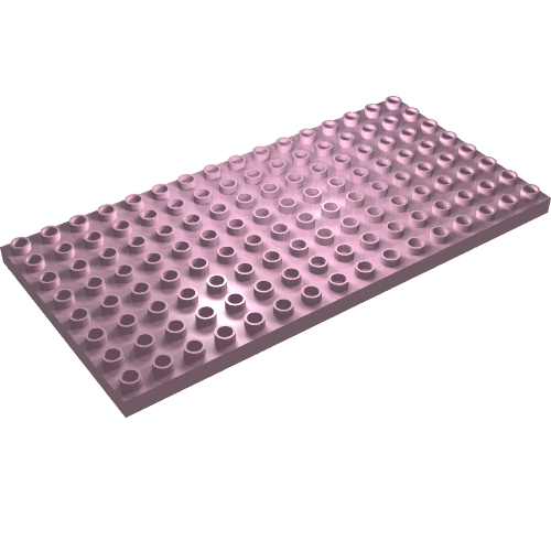 Duplo Platte 8 × 16 Leuchtrosa