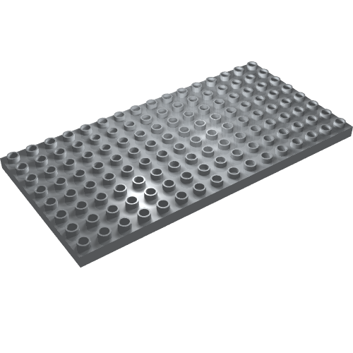Duplo Platte 8 × 16 Hellblaugrau