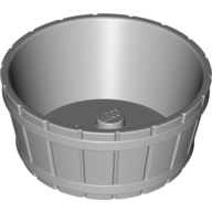 Barrel Half Large with Axle Hole Hellblaugrau