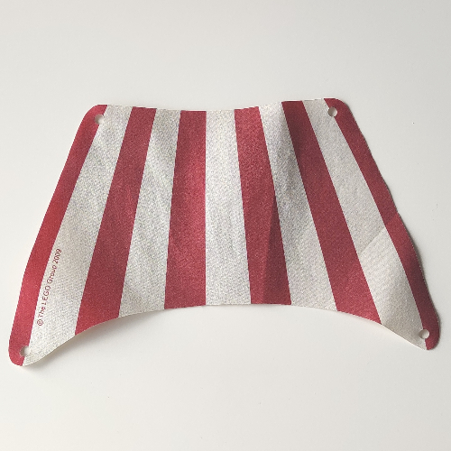 Sail, Rectangle, 27 × 17 with Red Stripes Weiß