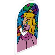 Glass for Frame 1 × 6 × 7 with Glass-Stained Window, Princess Peach print Trans-Clear