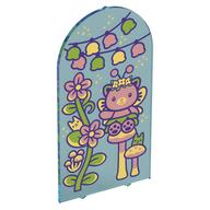 Glass for Frame 1 × 6 × 7 with Bow with Fairy Cat and Flowers Print Transparent-Hellblau
