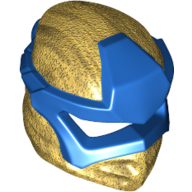 Wrap with Angular Mask Blue Pattern [PLAIN] Pearl Gold