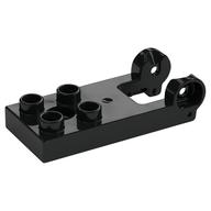 Duplo Plate 2 × 3 with 4 Studs and Reinforced Hinge Schwarz