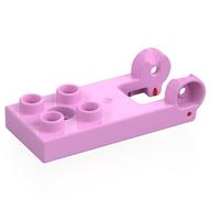 Duplo Plate 2 × 3 with 4 Studs and Reinforced Hinge Bright Pink