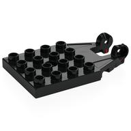 Duplo Plate 4 × 4 with 16 Studs and Reinforced Hinge Black