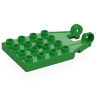 Duplo Plate 4 × 4 with 16 Studs and Reinforced Hinge Bright Green