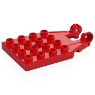 Duplo Plate 4 × 4 with 16 Studs and Reinforced Hinge Dunkelblaugrau