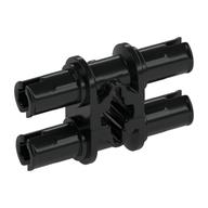 Technic Pin Double with Axle Hole - Squared Holes Schwarz