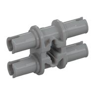 Technic Pin Double with Axle Hole - Squared Holes Light Bluish Gray