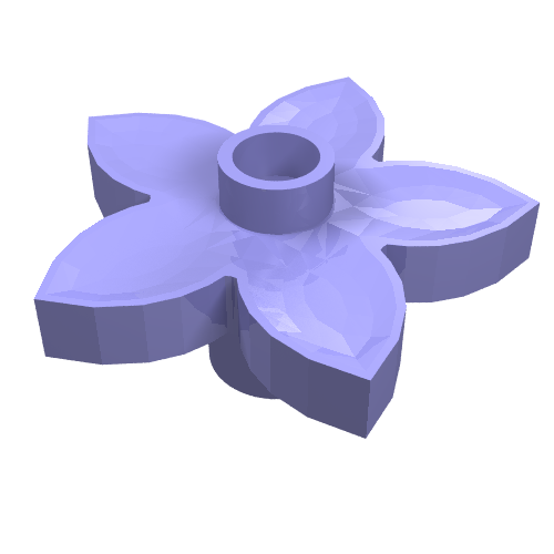 Duplo Plant, Flower with 1 Top Stud Medium Violet