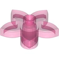 Duplo Plant, Flower with 1 Top Stud Trans-Dark Pink