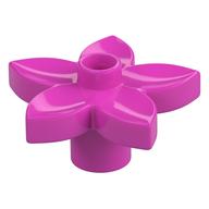 Duplo Plant, Flower with 1 Top Stud Dark Pink