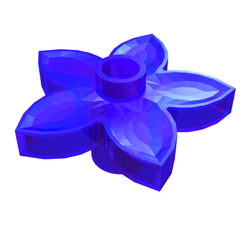 Duplo Plant, Flower with 1 Top Stud Trans-Purple