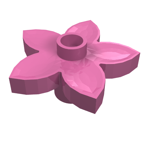 Duplo Pflanze, Blume mit 1 Noppe oben Light Purple