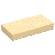 Duplo Tile 2 × 4 with Wood Grain Pattern